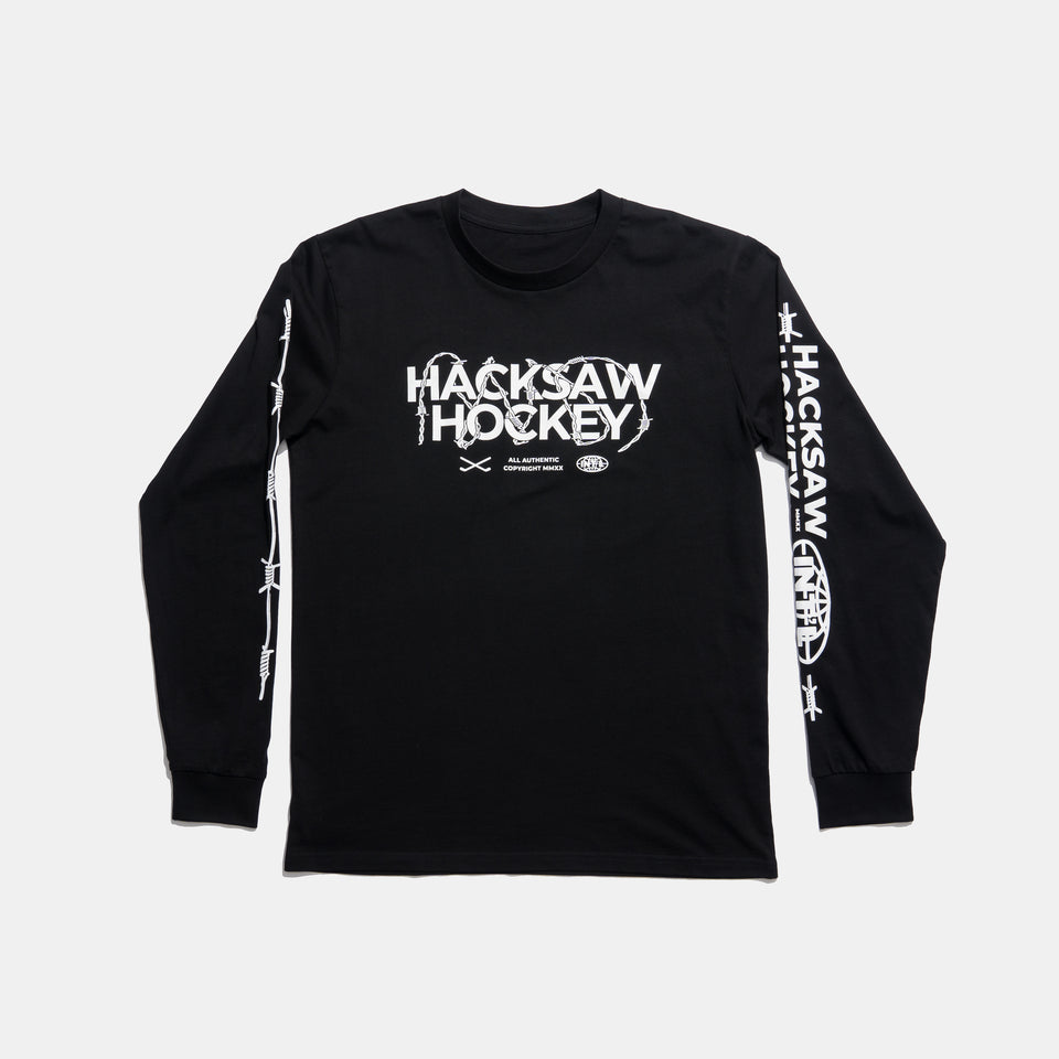 Barbed Wire Longsleeve - Black - Size Small