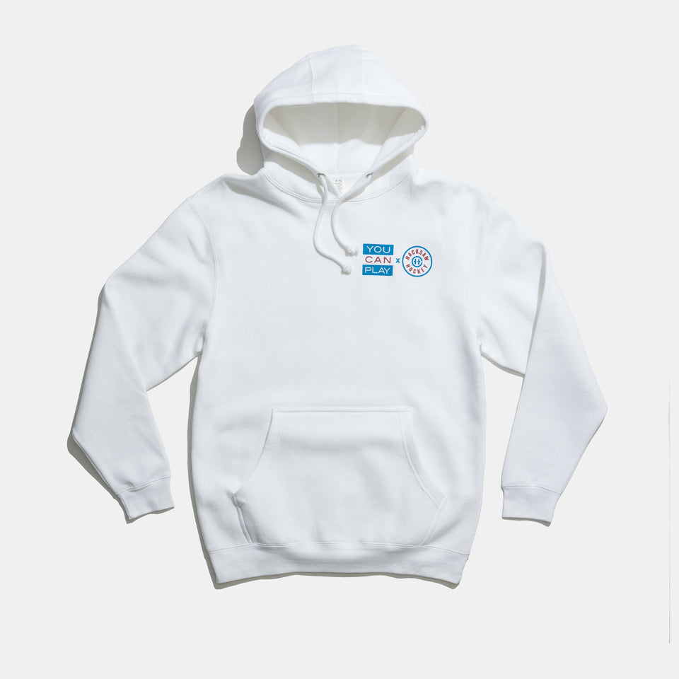 You Can Play Hoodie - White - 2XL