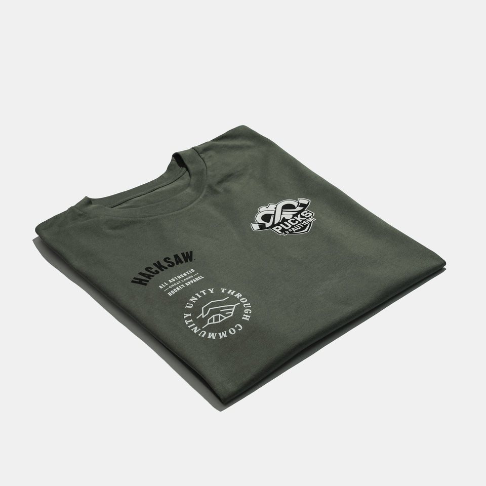 Pucks For Autism T-shirt - Sage Green