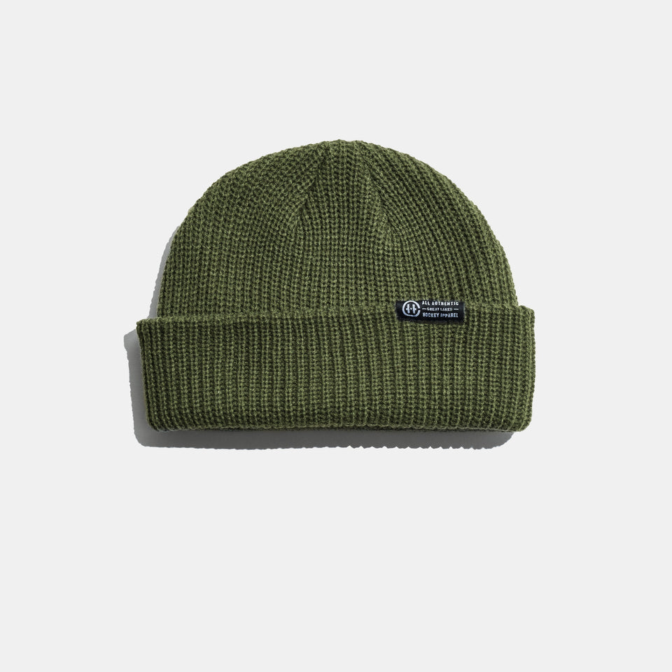 Ribbed Beanie - Olive