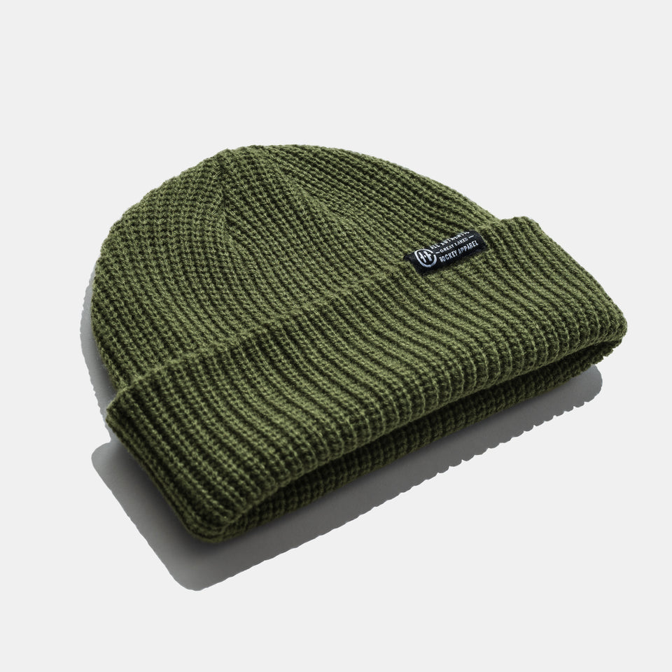 Ribbed Beanie - Olive