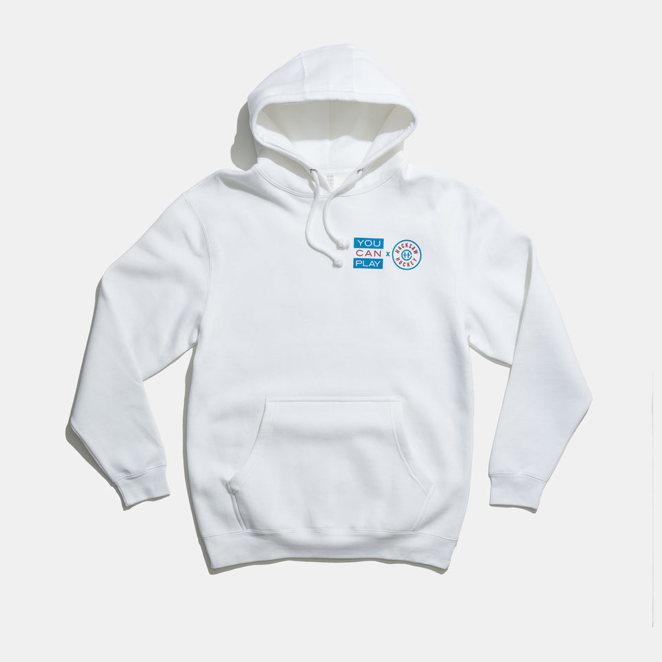 You Can Play Hoodie - White - XL & 2XL